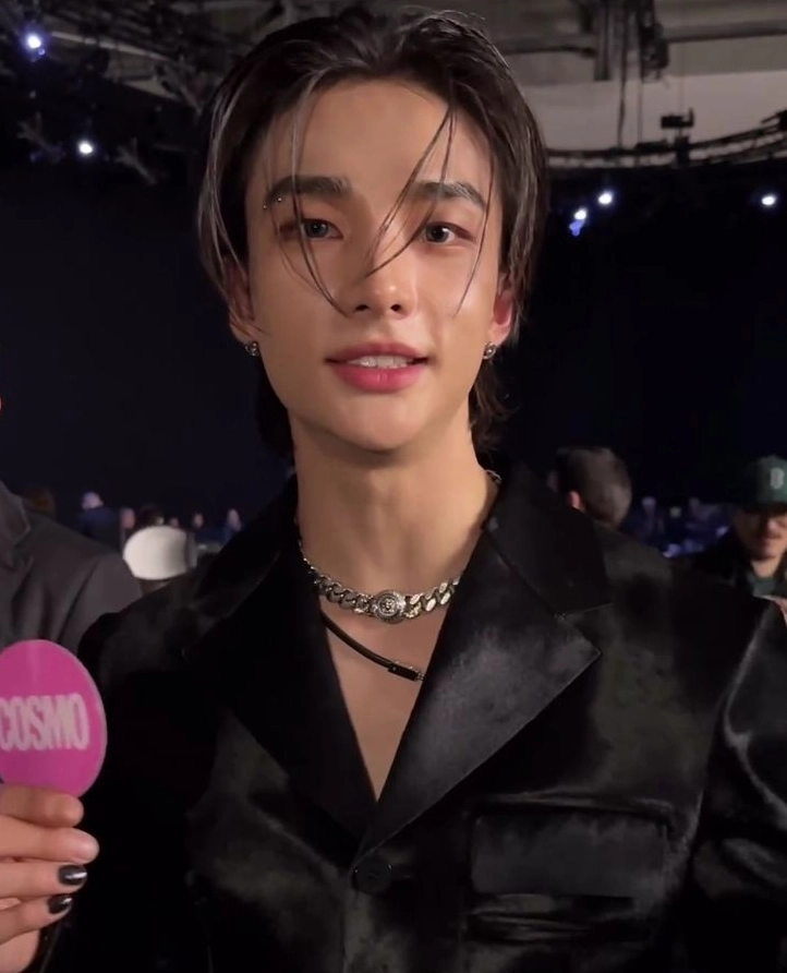 キョン吉 Silver Curb Chain Necklace | Hyunjin - Stray Kids - Fashion