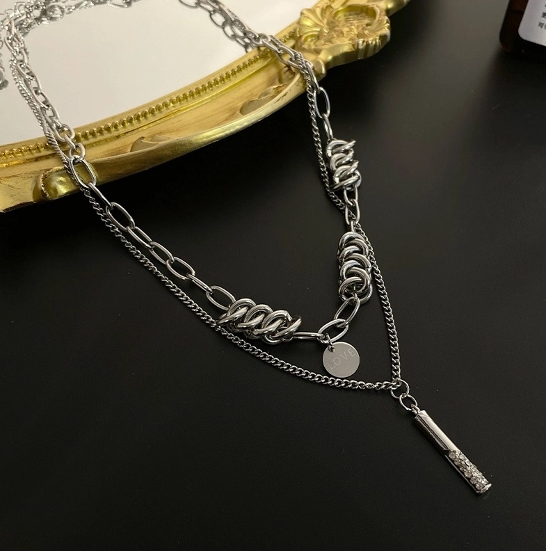 韓国発【LAZY DAWN】chain drop necklace N005/追跡付 Teardrops Droplet Necklace | Cascading Drape Diamond