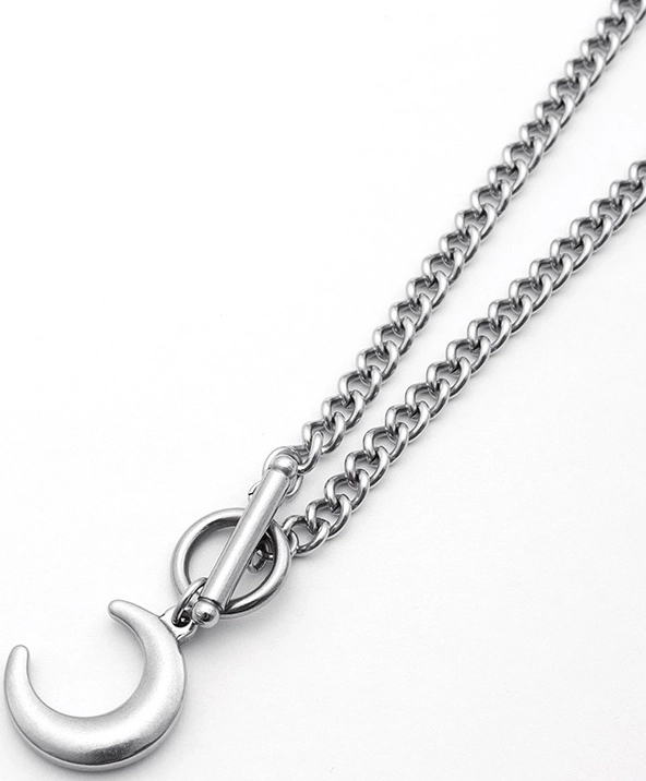 Silver Moon Chain Necklace | Bangchan - Stray Kids - Fashion