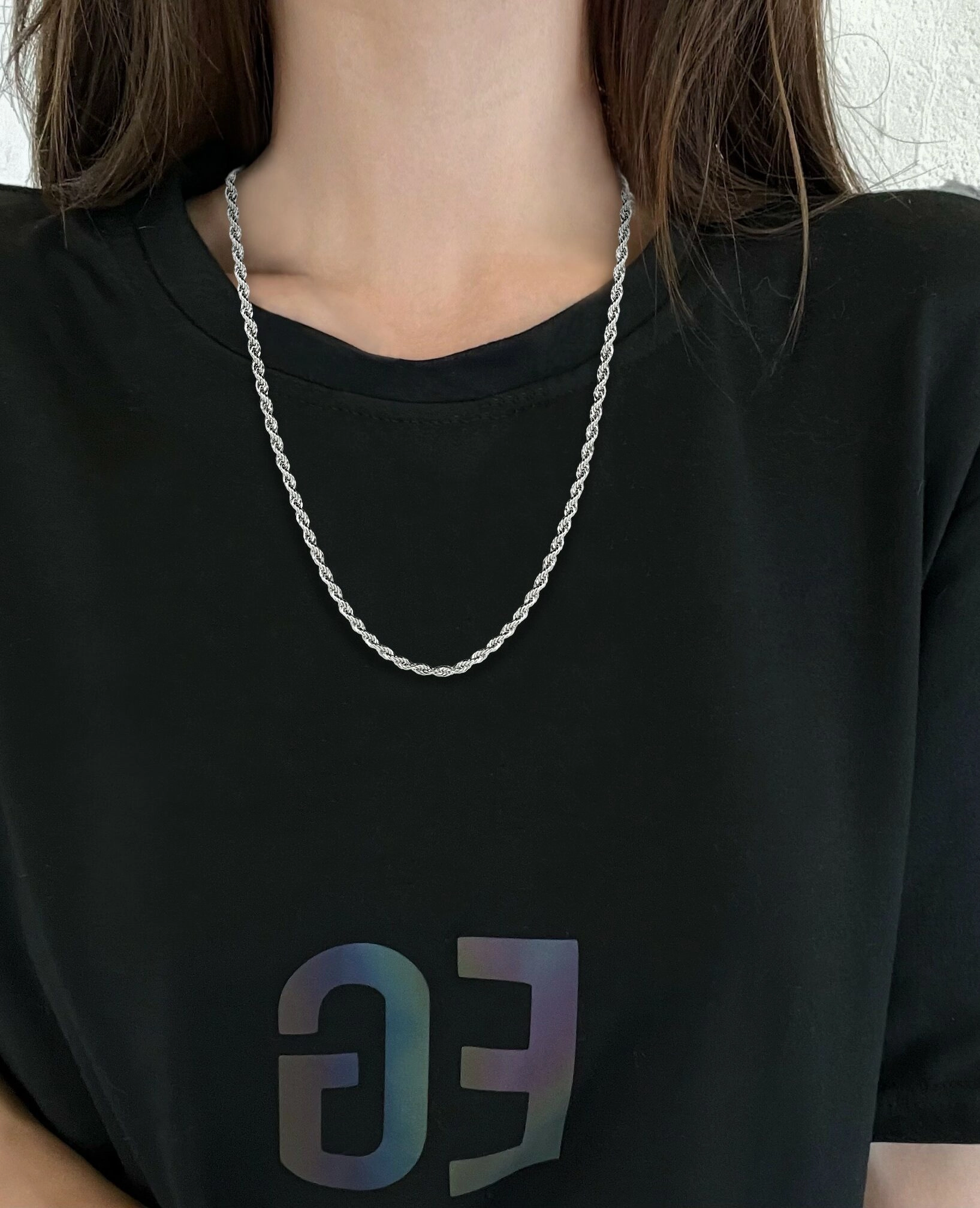 Silver Twist Chain Necklace | Suga - BTS - Fashion Chingu