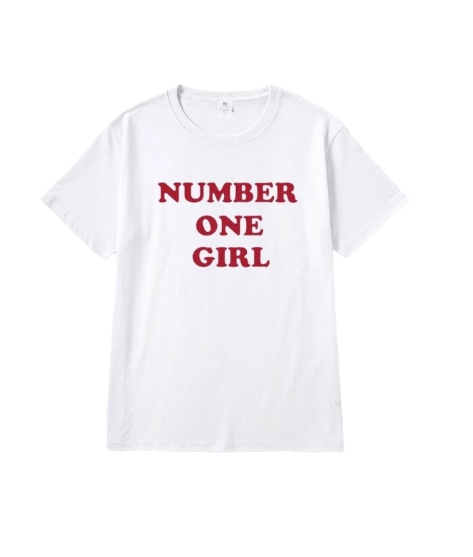 ROSE NUMBER ONE GIRL Tシャツ　ホワイト ROSÉ - NUMBER ONE GIRL T-Shirt (White) [rosie APT Official