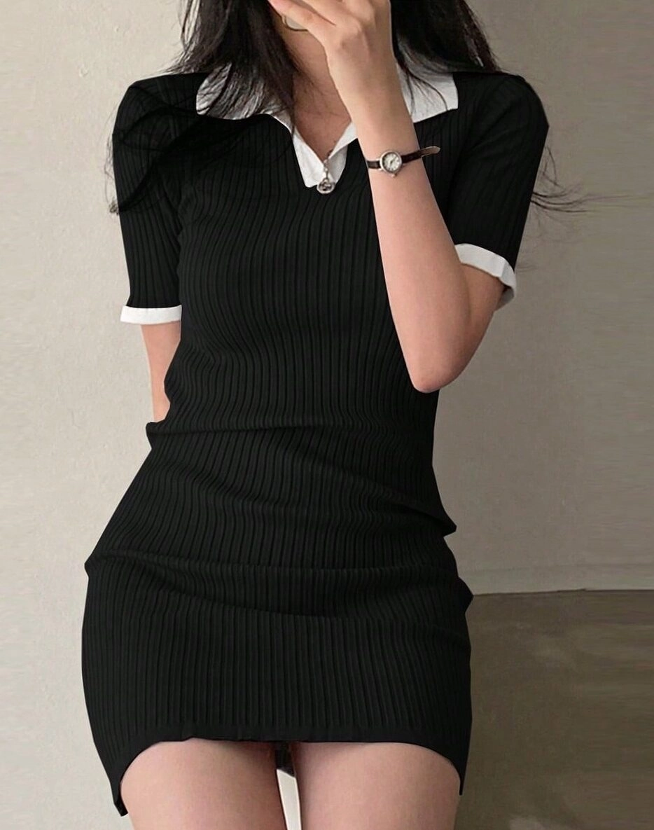 ★BADBLOOD★ Beyond Soft Polo Dress Black ☆BADBLOOD☆ Beyond Soft Polo Dress Black Бэлэн ☕️ Beyond