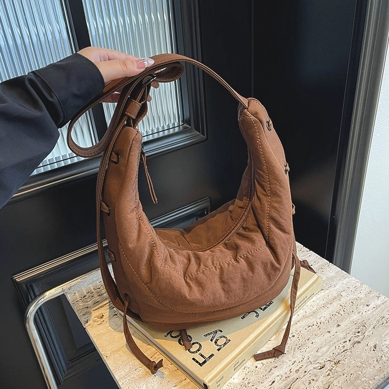 ★Archivepke★Gem shoulder bag★Nylon brown★韓国★大人気★ Archivepke Luv moon bag