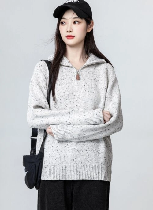 White Soft Mohair Knit Sweater - Fashion Chingu