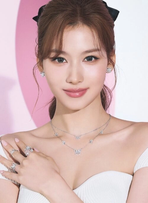 Silver Diamond Butterfly Chain Necklace | Sana - Twice