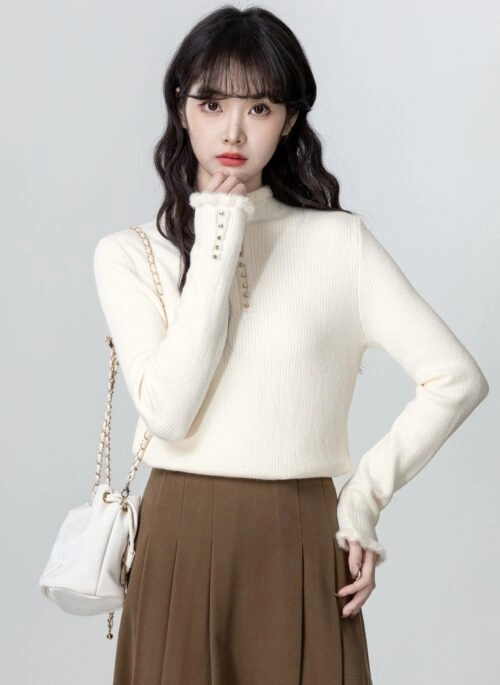 【☆完売品☆】【HAKUJI】Hand-knitted LS sweater HAKUJI】Hand knitted sleeveless sweater/ノースリーブ手