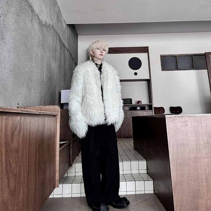 White Furry Winter Coat | Joy - Red Velvet - Fashion Chingu