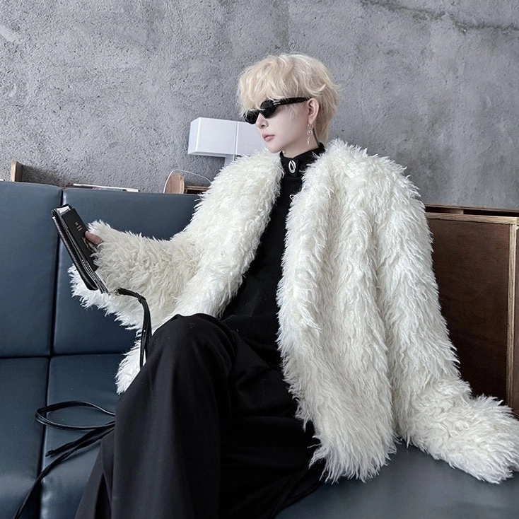 White Furry Winter Coat | Joy - Red Velvet - Fashion Chingu