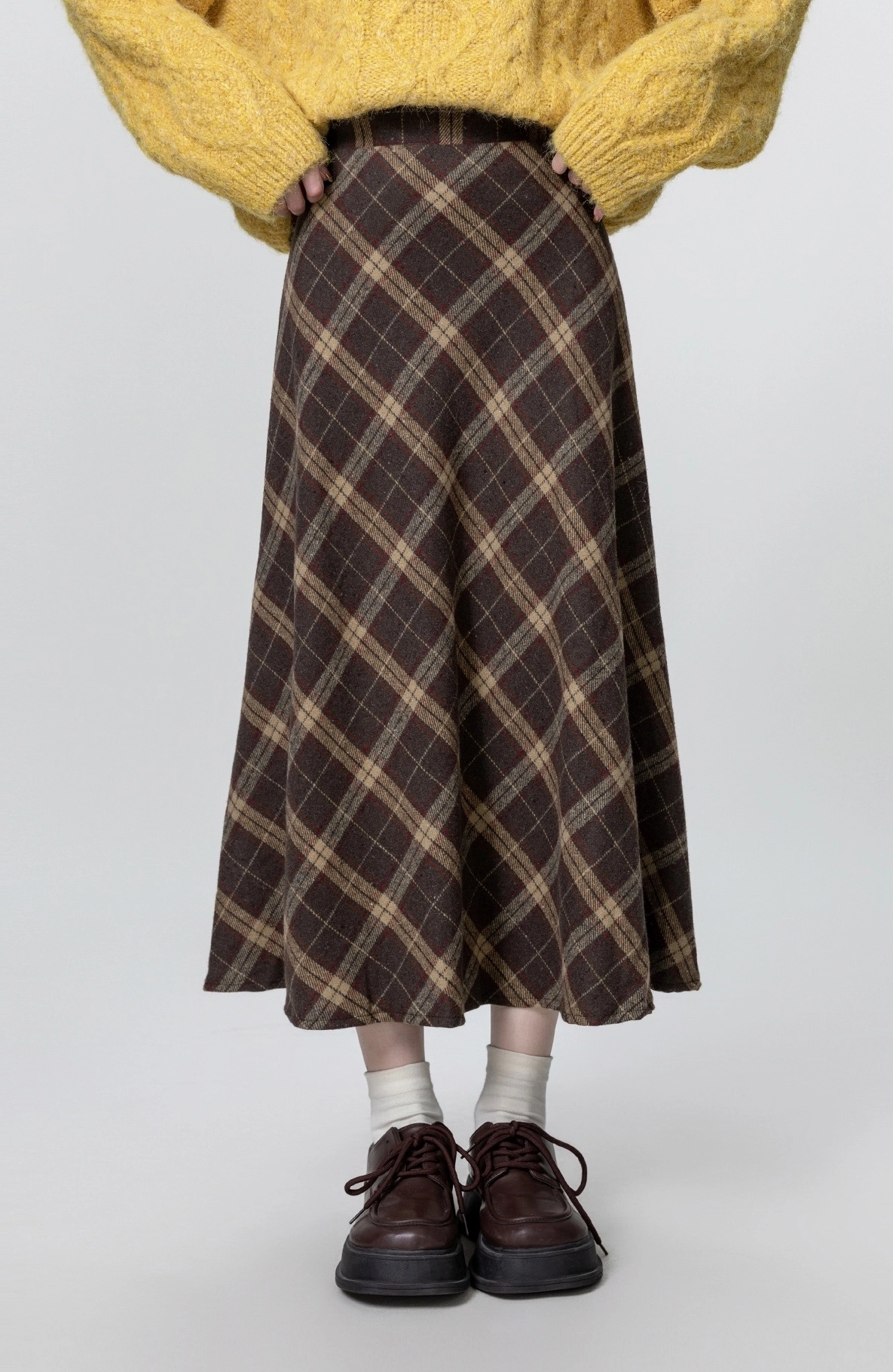 9日以降herlipto Hemingway Check Tweed Skirt Hemingway Check Tweed Skirt（スカート）｜Her lip to（ハー