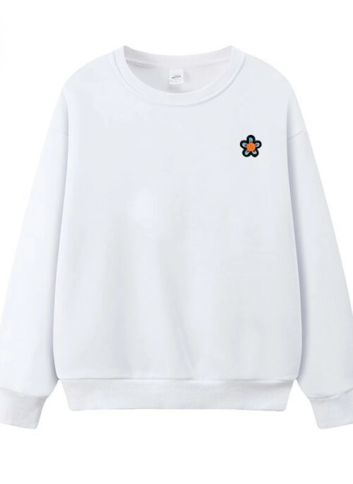 White Mini Flower Print Sweatshirt | Jaehyuk – Treasure