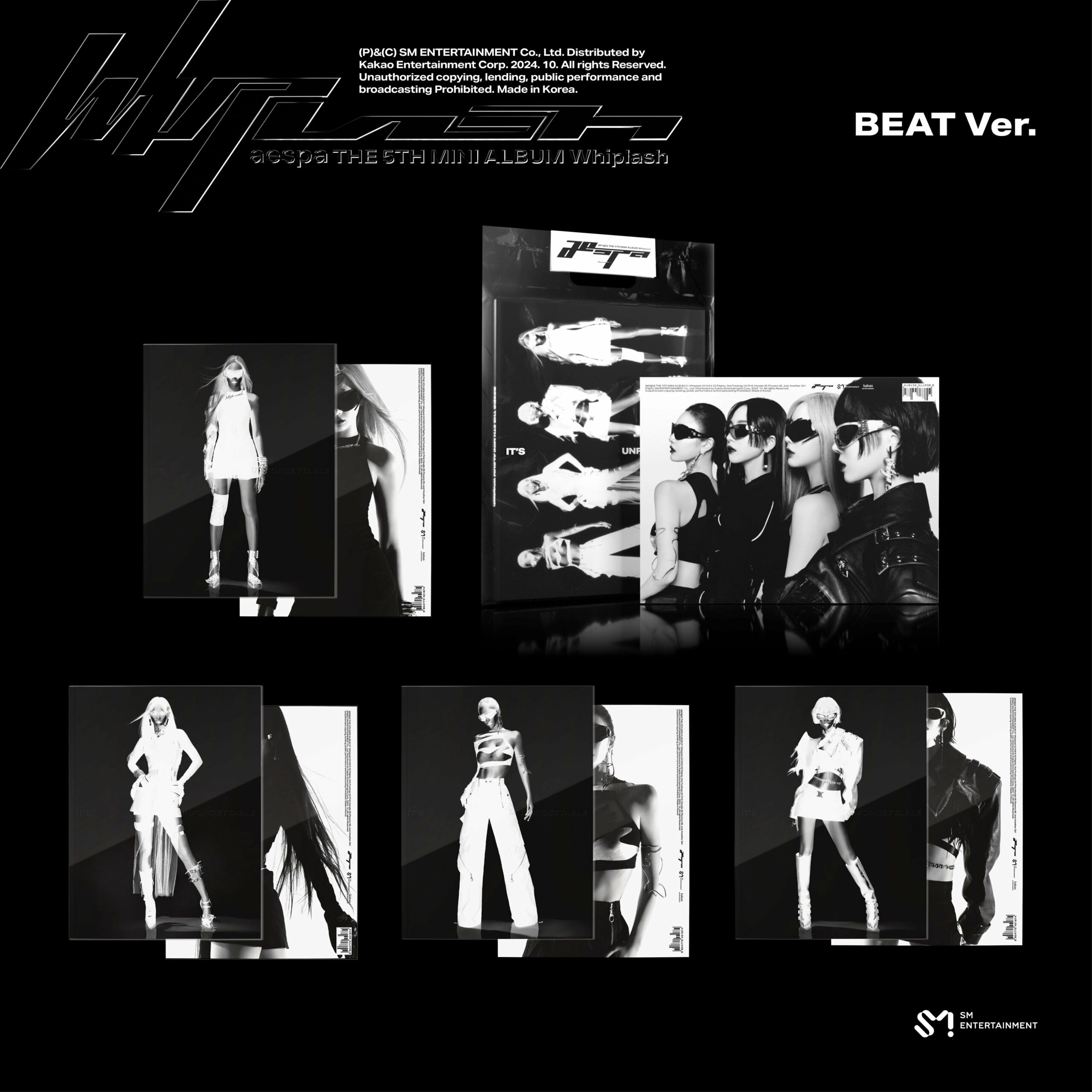 直筆サイン入りaespa 5thミニアルバムWhiplush Aespa 5th Mini Album - Whiplash | Beat, Random Version