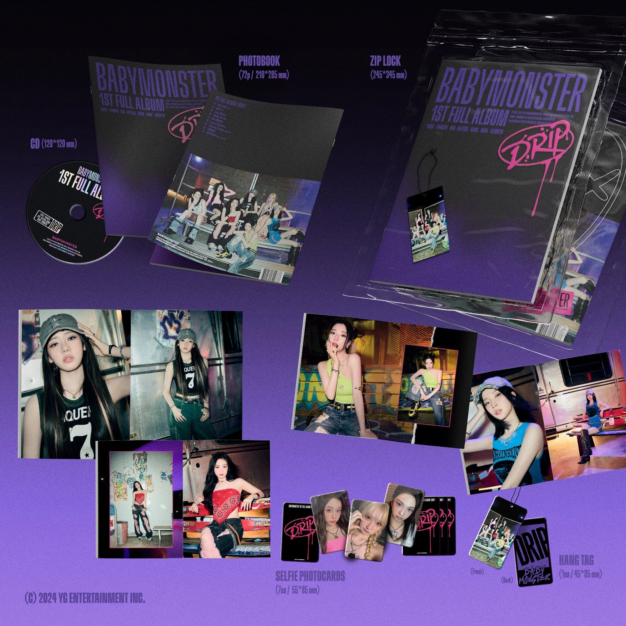 【韓国限定】BABYMONSTER ポップアップ DRIP ラグマット BABYMONSTER “DRIP” Pop-Up Card Set - Fashion Chingu