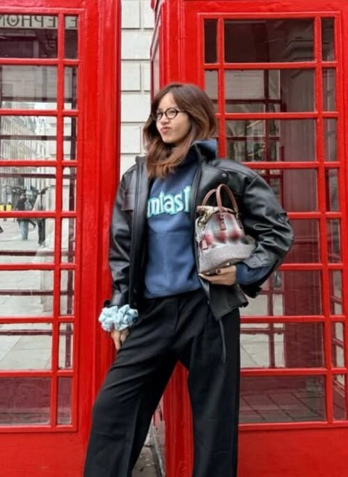 Blue “Fantastic” Patched Hoodie | Lisa – BlackPink