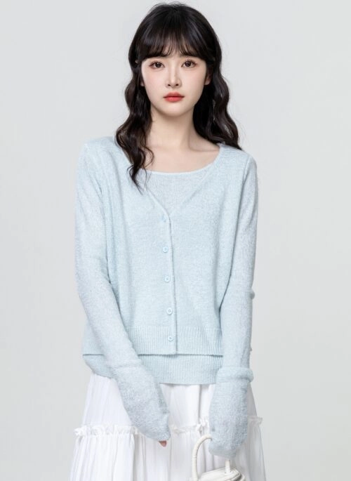 Blue Soft Knit Sweater Pullover