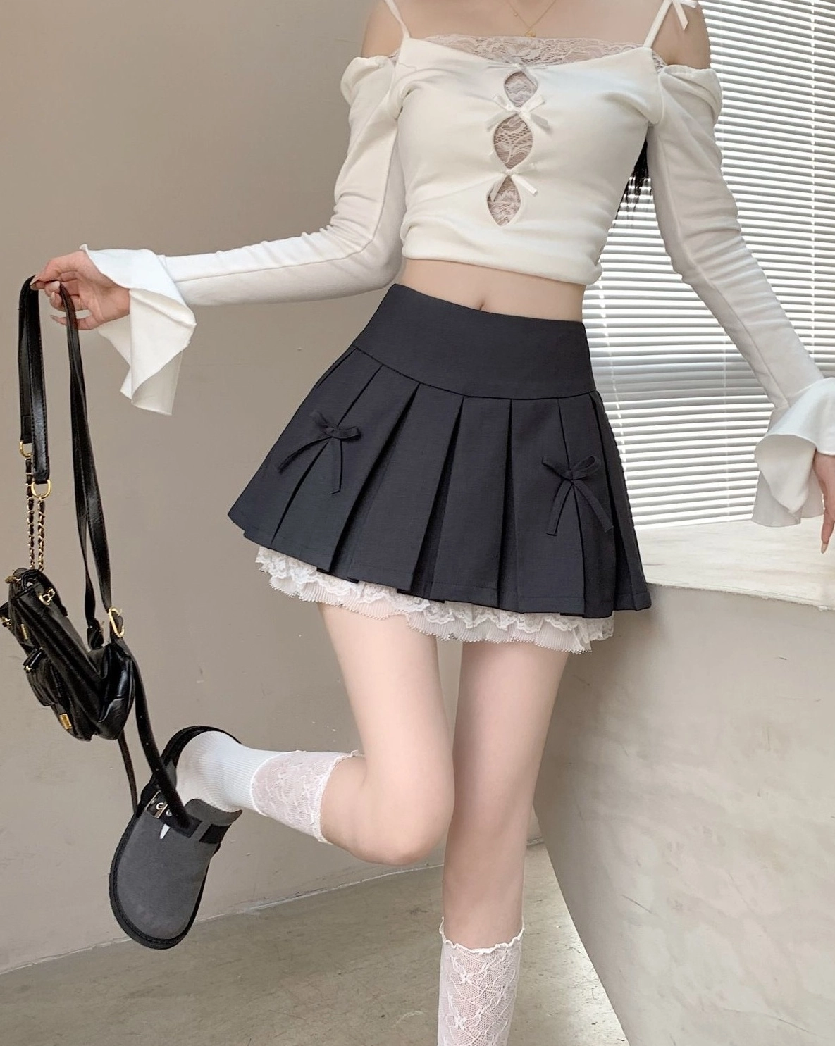 スカート Gyeong : 25SS / Double Knee Skirt (2colors) S8a832b46b2b34288986e7ba16cfc9