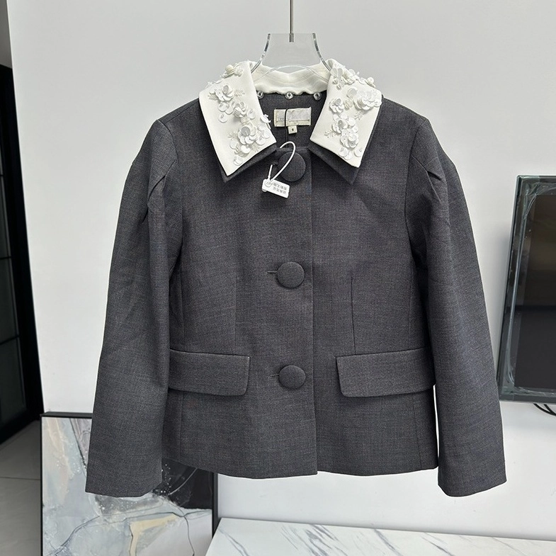 ジャケット・アウター pidassoPuff sleeve wool jacket WULFUL Men's Wool Blend Winter Coat Slim Fit Short