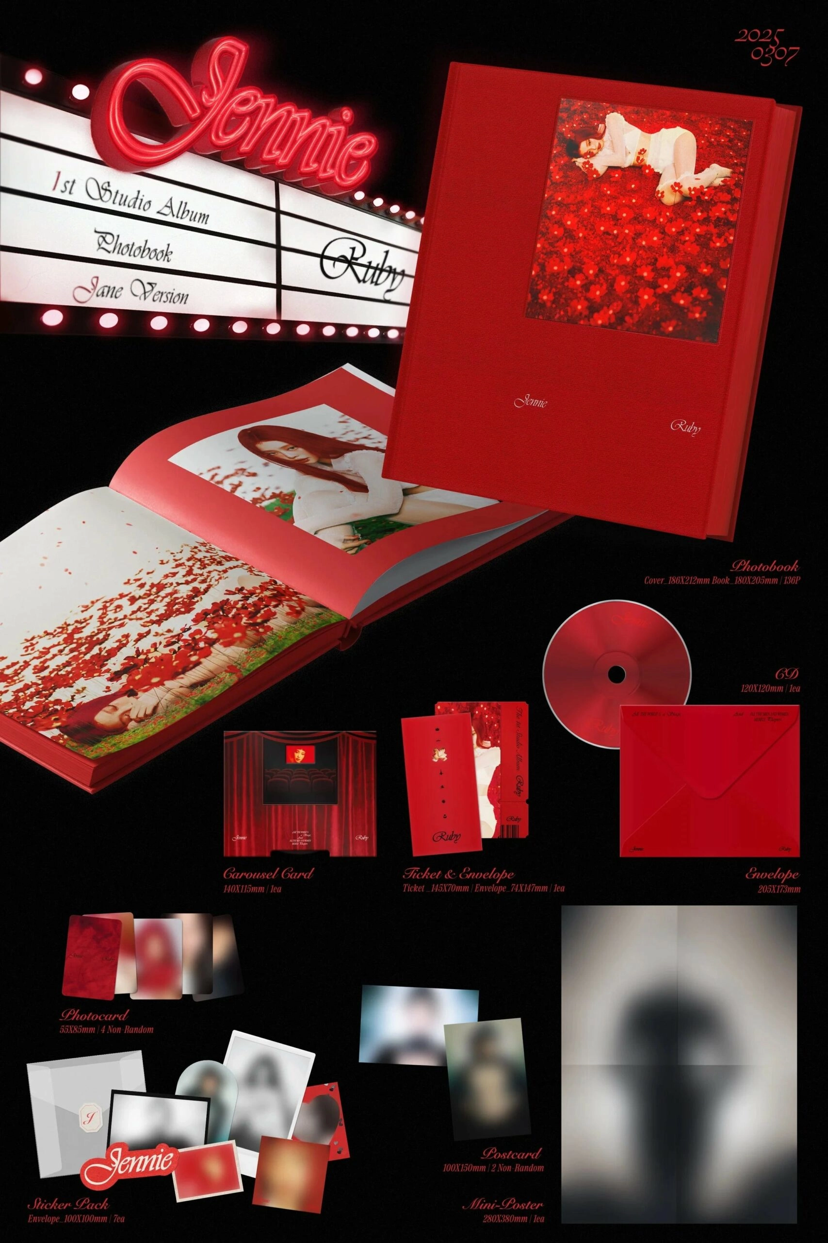 TAG　JENNIE RUBY PHOTOBOOK アルバム セット JENNIE 1st Studio Album - Ruby | Photobook, Set Version