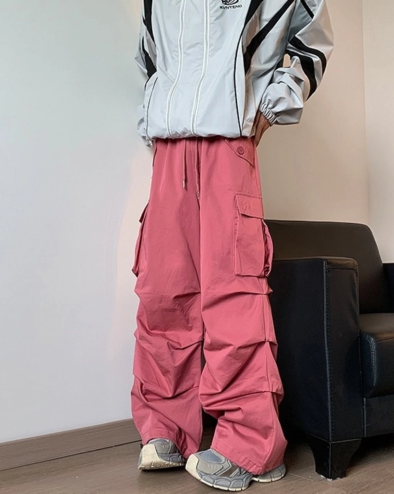 パンツ amachi. Double Knee Cargo Pants pink Amazon.com: YK8fass Double Button Cargo Pants ym-5394-XS