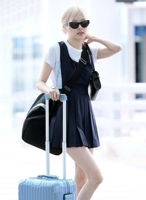 Black A-Line Suspender Dress | Rose - BlackPink