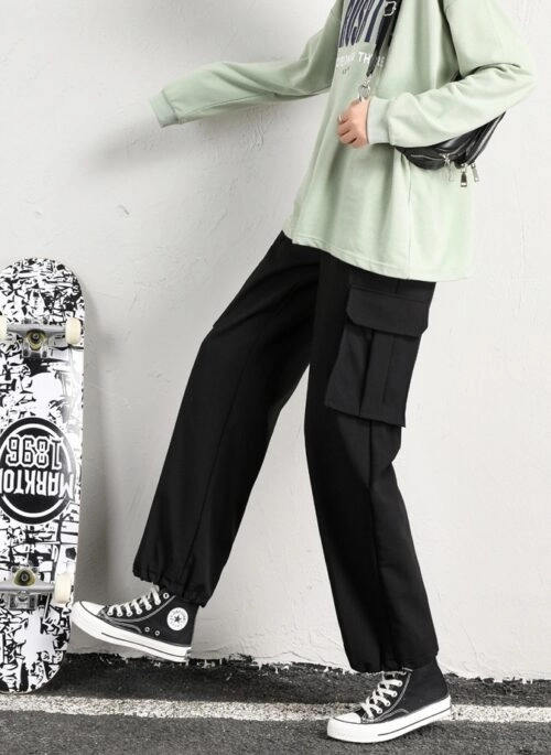 Black Drawstring Hip-Hop Pants | Solar – Mamamoo