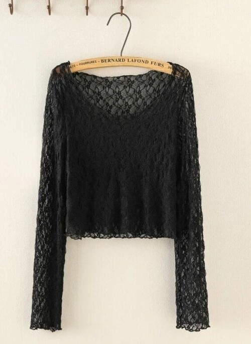 Black Lace See-Through Top | Sieun – STAYC