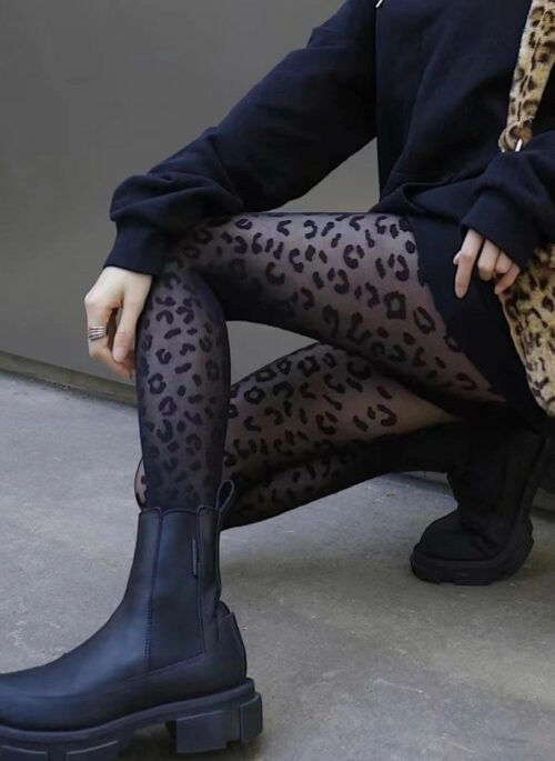 Black Leopard Pattern Stockings | Jennie – BlackPink