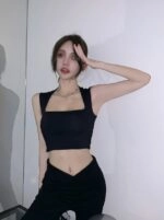 下着・アンダーウェア LE SSERAFIM CUT-OUT NECK BRA TOP LE SSERAFIM - OFFICIAL MD HIGH NECK BRA TOP | COKODIVE
