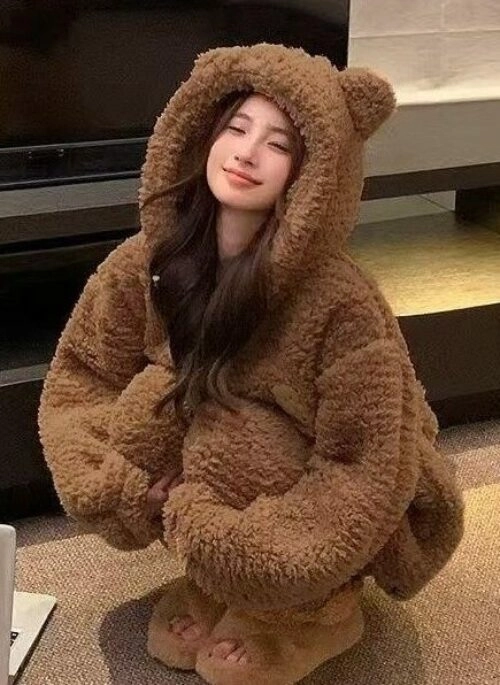 Brown Bear Plush Pajama Set | Sullyoon – NMIXX
