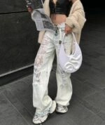 ★LE SSERAFIM ユンジン★ROCKCAKE★送料込★Faye Damage Jeans ☆LE SSERAFIM ユンジン☆ROCKCAKE☆送料込☆Faye Damage Jeans