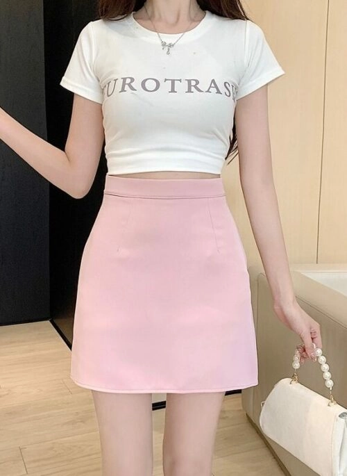 Light Pink A-Line Skirt | Baek Su Jeong – My Dearest Nemesis
