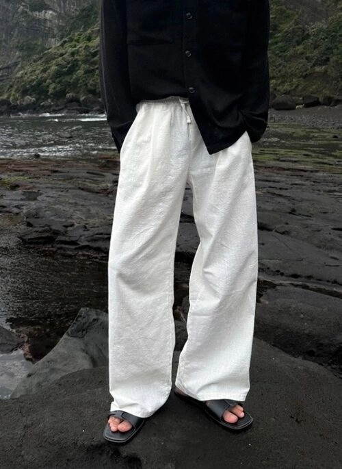 Linen Relaxed Wideleg Casual Pants