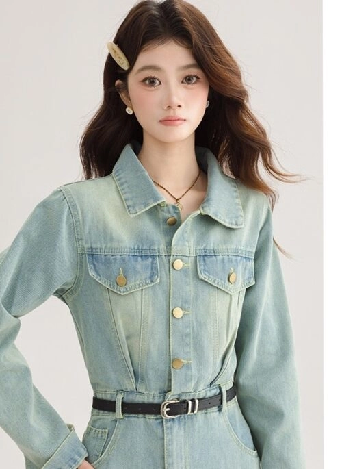 Vintage French Denim Dress