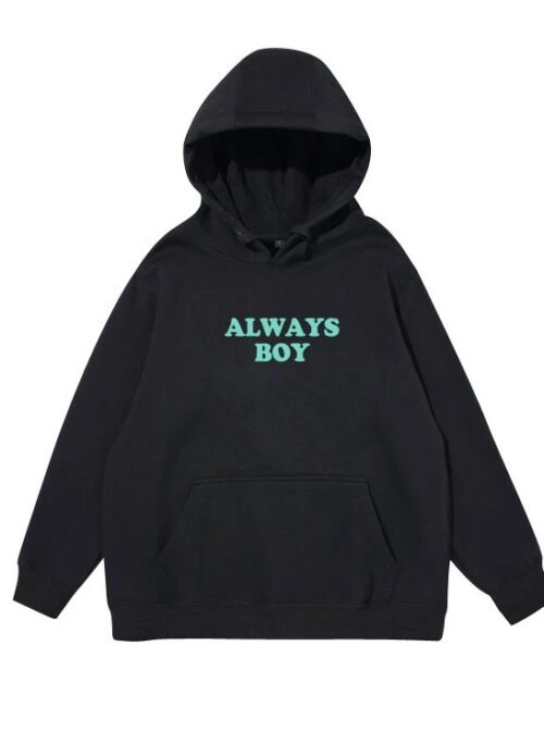 Black “Always Boy” Classic Hoodie | Kai – EXO