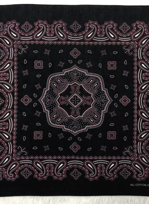 Black And Red Vintage Design Scarf | Taehyung – BTS