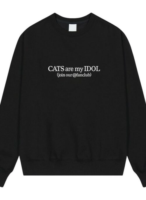 Black Cat Idol Crewneck Sweatshirt | LeeKnow – Stray Kids