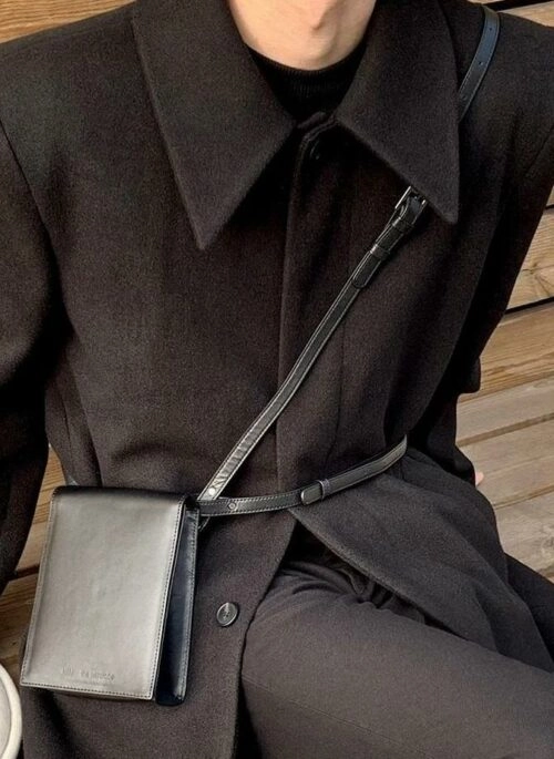 Black Doublesided Wool Coat Winter Edition