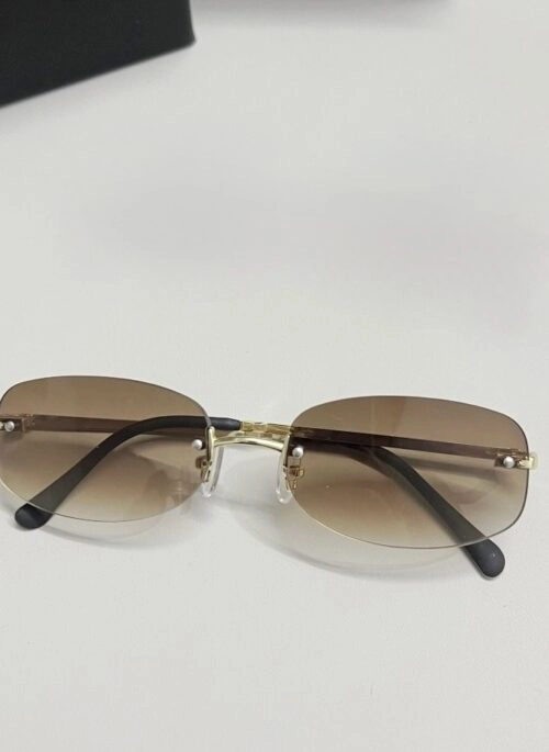 Brown Lens Rimless Sunglasses | Jennie – BlackPink