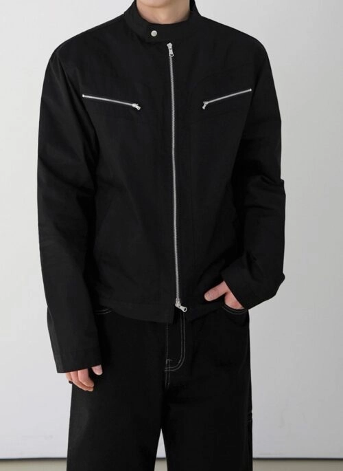 Chic Short Stand Collar Jacket