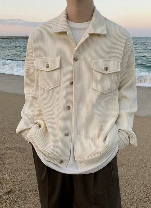 Corduroy Casual Jacket Trendy Workwear Coat