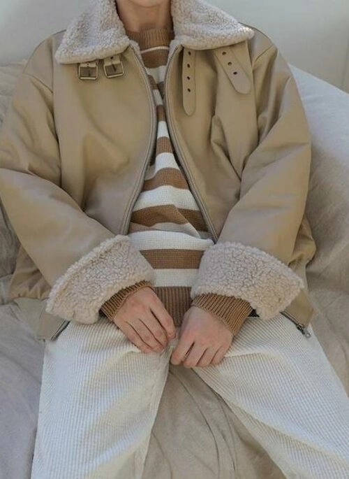 Cozy Shearling Motorcycle Jacket