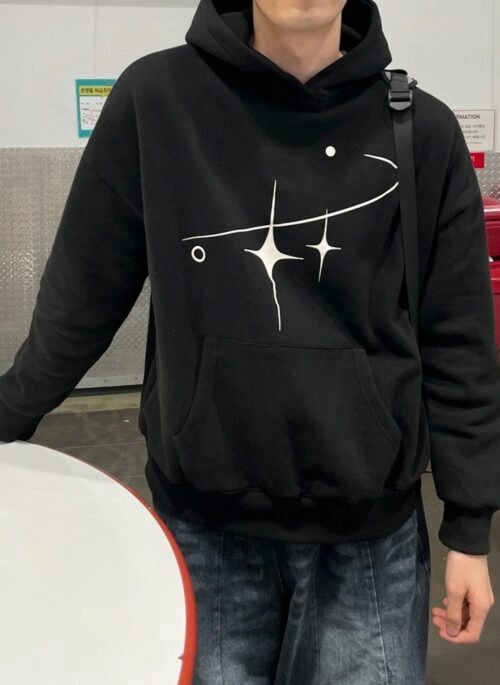 Design Print Cotton Hoodie