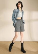 Grey Classic Suit Shorts | Taemin - SHINee - Fashion Chingu