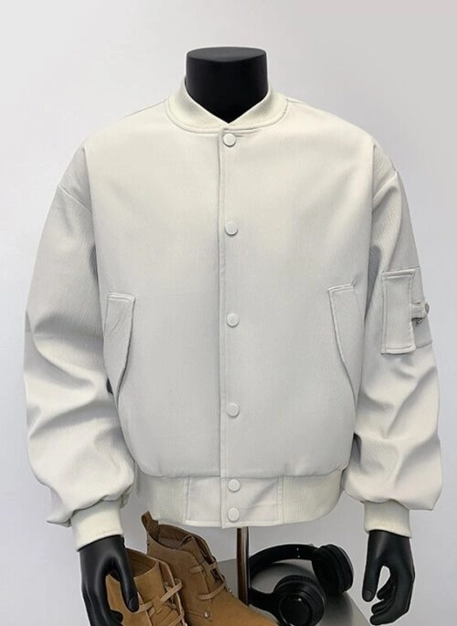 Off-White Snap Button Bomber Jacket | Kihyun - Monsta X