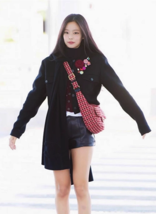 Red Houndstooth Pattern Crossbody Bag | Jennie – BlackPink