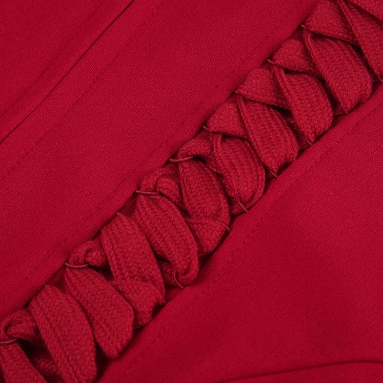 Red Zip-Up Corset Halter Top | Jennie - BlackPink - Fashion
