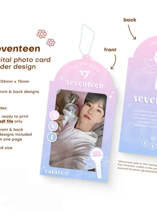 Seventeen Digital Photo Card Holder DIY