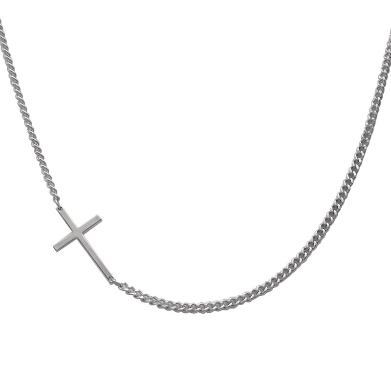 Silver Cross Pendant Minimalist Necklace | J-Hope - BTS