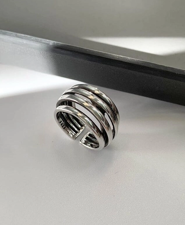 Silver Multi-Layer Adjustable Ring | Hyunjin - Stray Kids
