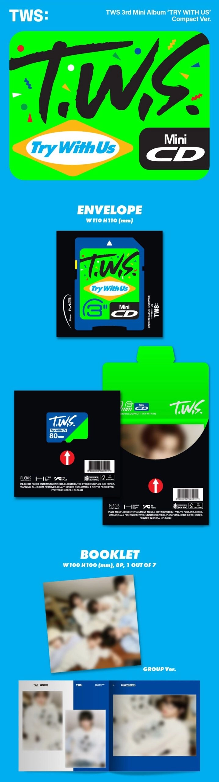 TWS TRY WITH US compact version 未開封　30枚 TWS 3rd Mini Album - TRY WITH US | Compact, Random version