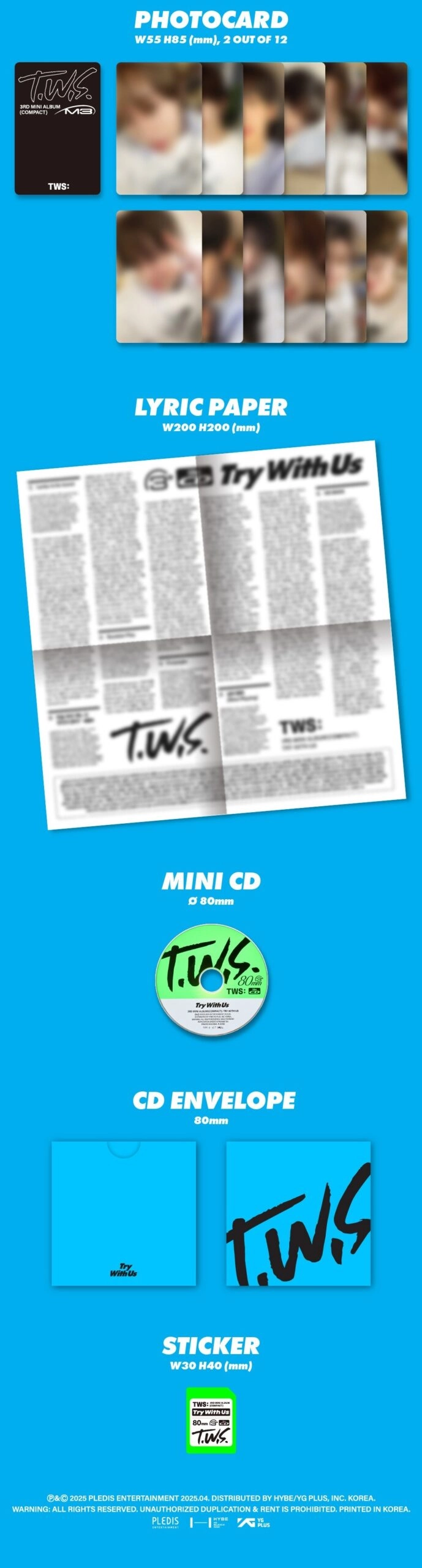 TWS 3rd Mini Album - TRY WITH US | Compact, Set version